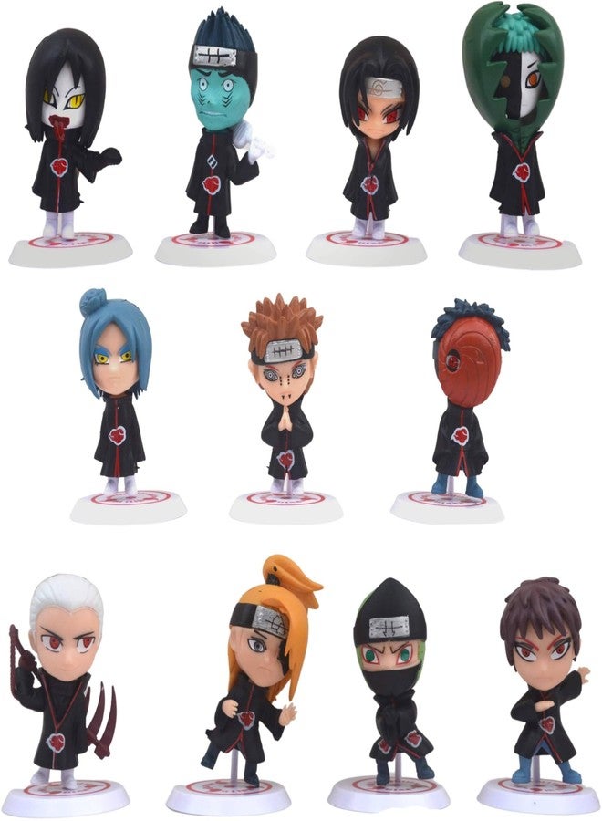 Offo Anime Akatsuki Set of 11 Collectibles Action Figures Limited Edition for Car Dashboard, Home Decors, Office Desk and Study Table. - Image 1